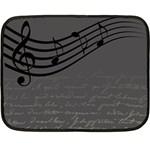 Music Clef Background Texture Double Sided Fleece Blanket (Mini)  35 x27  Blanket Front