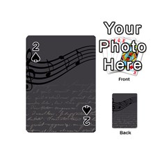 Music Clef Background Texture Playing Cards 54 (mini) 