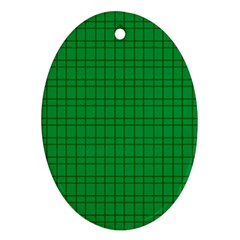 Pattern Green Background Lines Ornament (Oval)