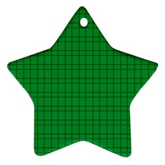 Pattern Green Background Lines Ornament (Star)