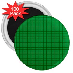 Pattern Green Background Lines 3  Magnets (100 pack)