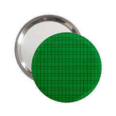 Pattern Green Background Lines 2.25  Handbag Mirrors