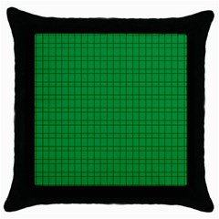 Pattern Green Background Lines Throw Pillow Case (Black)