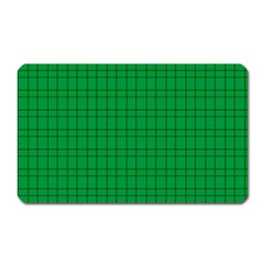 Pattern Green Background Lines Magnet (Rectangular)