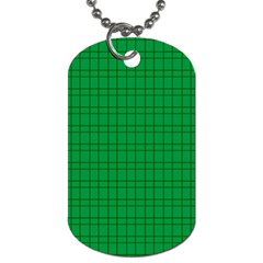 Pattern Green Background Lines Dog Tag (One Side)