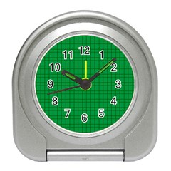 Pattern Green Background Lines Travel Alarm Clocks