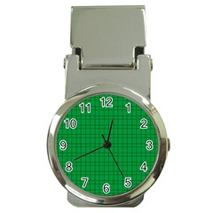 Pattern Green Background Lines Money Clip Watches