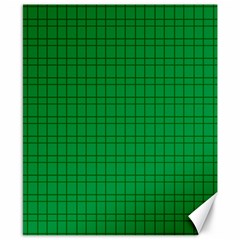 Pattern Green Background Lines Canvas 8  x 10 