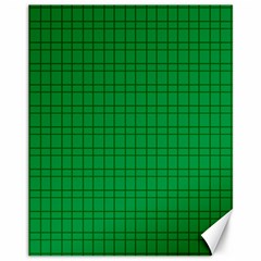 Pattern Green Background Lines Canvas 11  x 14  