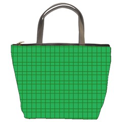 Pattern Green Background Lines Bucket Bags