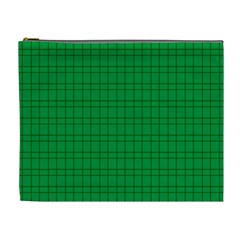 Pattern Green Background Lines Cosmetic Bag (XL)