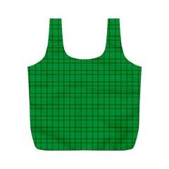 Pattern Green Background Lines Full Print Recycle Bags (M) 