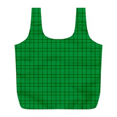 Pattern Green Background Lines Full Print Recycle Bags (L) 