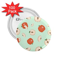 Apple Fruit Background Food 2 25  Buttons (100 Pack)  by Nexatart