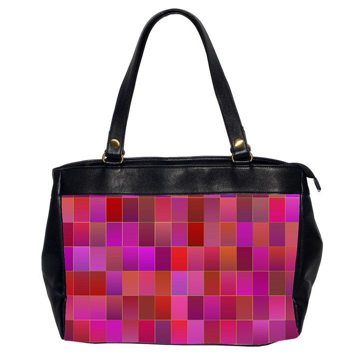 Shapes Abstract Pink Office Handbags (2 Sides) 