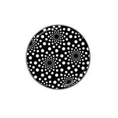 Dot Dots Round Black And White Hat Clip Ball Marker (10 Pack)