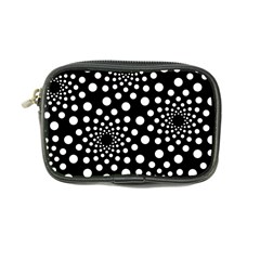 Dot Dots Round Black And White Coin Purse by Nexatart