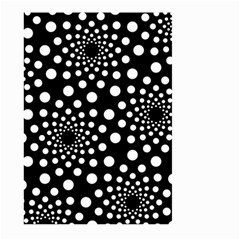 Dot Dots Round Black And White Large Garden Flag (two Sides) by Nexatart