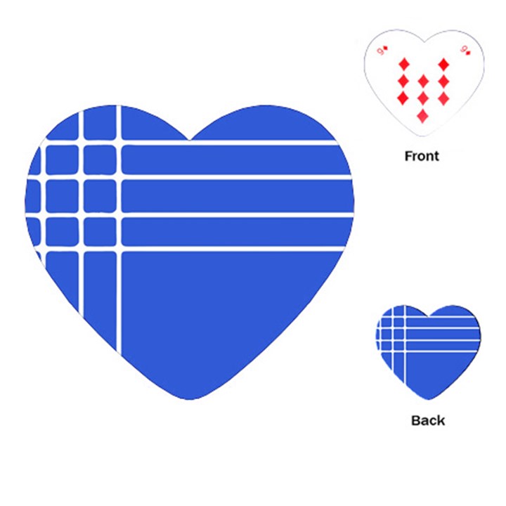 Stripes Pattern Template Texture Playing Cards (Heart) 