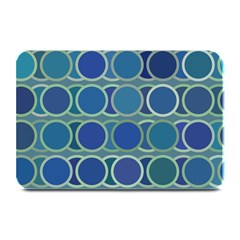 Circles Abstract Blue Pattern Plate Mats