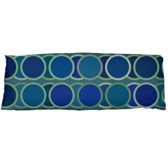 Circles Abstract Blue Pattern Body Pillow Case (dakimakura) by Nexatart