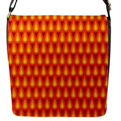 Simple Minimal Flame Background Flap Messenger Bag (s) by Nexatart