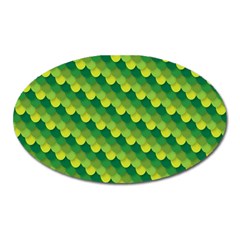 Dragon Scale Scales Pattern Oval Magnet by Nexatart