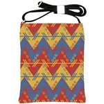 Aztec traditional ethnic pattern Shoulder Sling Bags Front