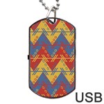 Aztec traditional ethnic pattern Dog Tag USB Flash (Two Sides) Back