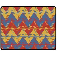 Aztec Traditional Ethnic Pattern Double Sided Fleece Blanket (medium) 