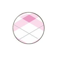 Tablecloth Stripes Diamonds Pink Hat Clip Ball Marker (4 Pack) by Nexatart