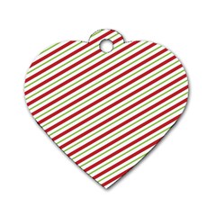 Stripes Striped Design Pattern Dog Tag Heart (one Side) by Nexatart