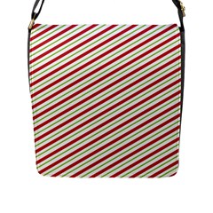 Stripes Striped Design Pattern Flap Messenger Bag (l)  by Nexatart