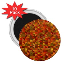 Gold Mosaic Background Pattern 2 25  Magnets (10 Pack) 