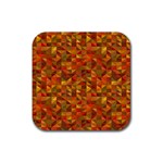 Gold Mosaic Background Pattern Rubber Coaster (Square)  Front