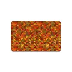 Gold Mosaic Background Pattern Magnet (name Card) by Nexatart