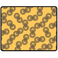 Abstract Shapes Links Design Double Sided Fleece Blanket (medium) 