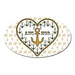 Anchor Heart Oval Magnet Front