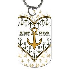 Anchor Heart Dog Tag (Two Sides)