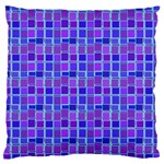 Background Mosaic Purple Blue Large Cushion Case (Two Sides) Back
