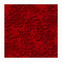 Christmas Background Red Star Medium Glasses Cloth (2-side) by Nexatart