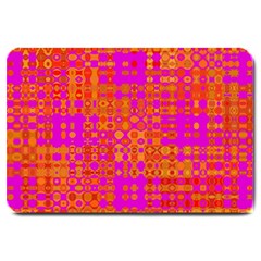 Pink Orange Bright Abstract Large Doormat  by Nexatart