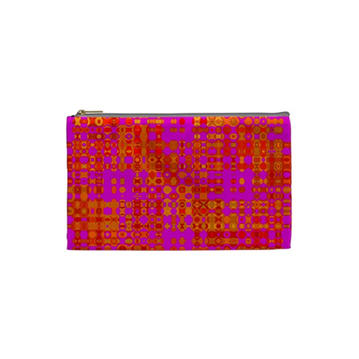 Pink Orange Bright Abstract Cosmetic Bag (Small) 