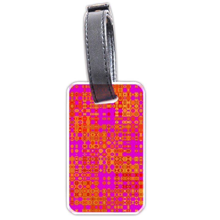 Pink Orange Bright Abstract Luggage Tags (One Side) 