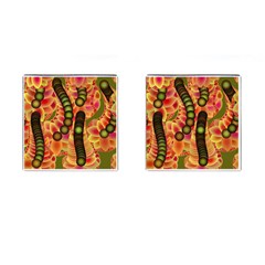 Abstract Background Digital Green Cufflinks (square) by Nexatart