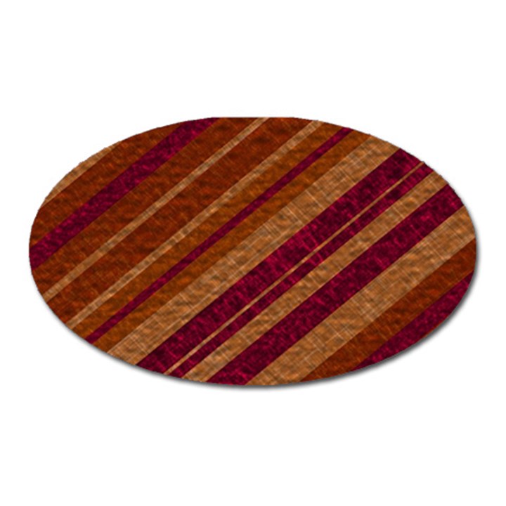 Stripes Course Texture Background Oval Magnet