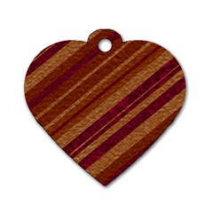 Stripes Course Texture Background Dog Tag Heart (two Sides)
