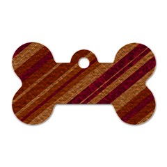 Stripes Course Texture Background Dog Tag Bone (two Sides)