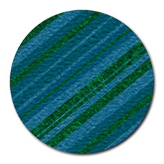 Stripes Course Texture Background Round Mousepads by Nexatart