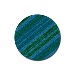 Stripes Course Texture Background Rubber Coaster (round)  by Nexatart